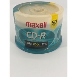 Maxell CD-R 700MB 80 Min‎ 48x Computer Use Recordable Discs - 50 Pack